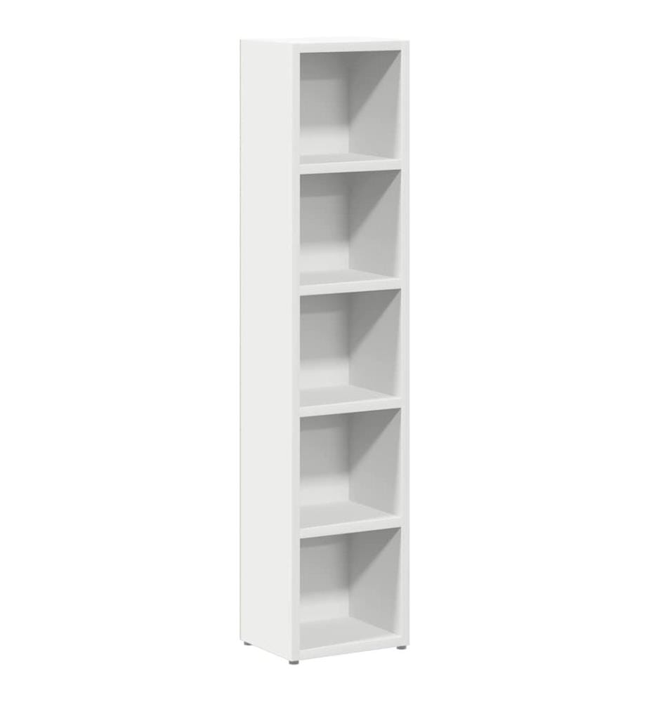 Armoires à CD 2 pcs Blanc 21x16x93,5 cm Aggloméré