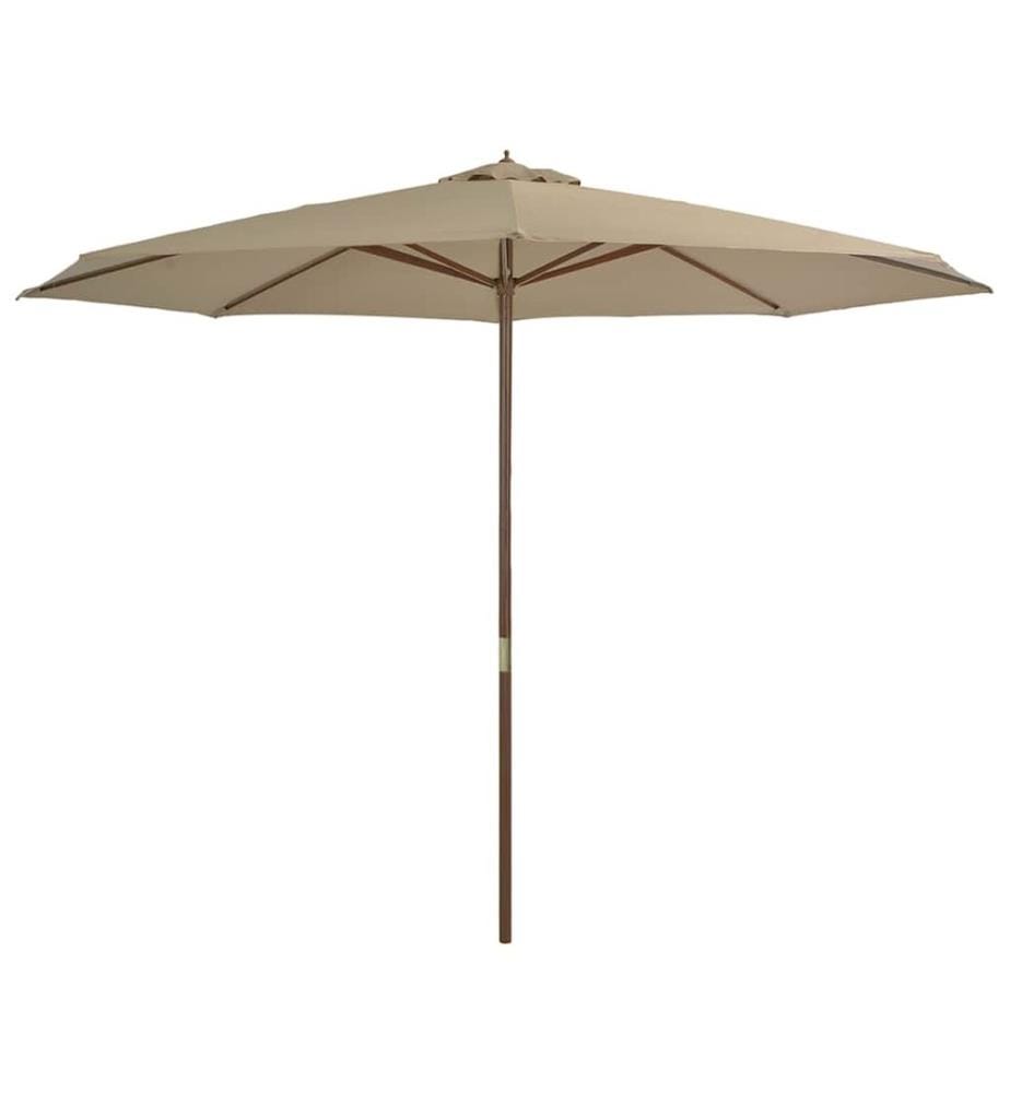 Sonnenschirm mit Holzmast 350 cm Taupe