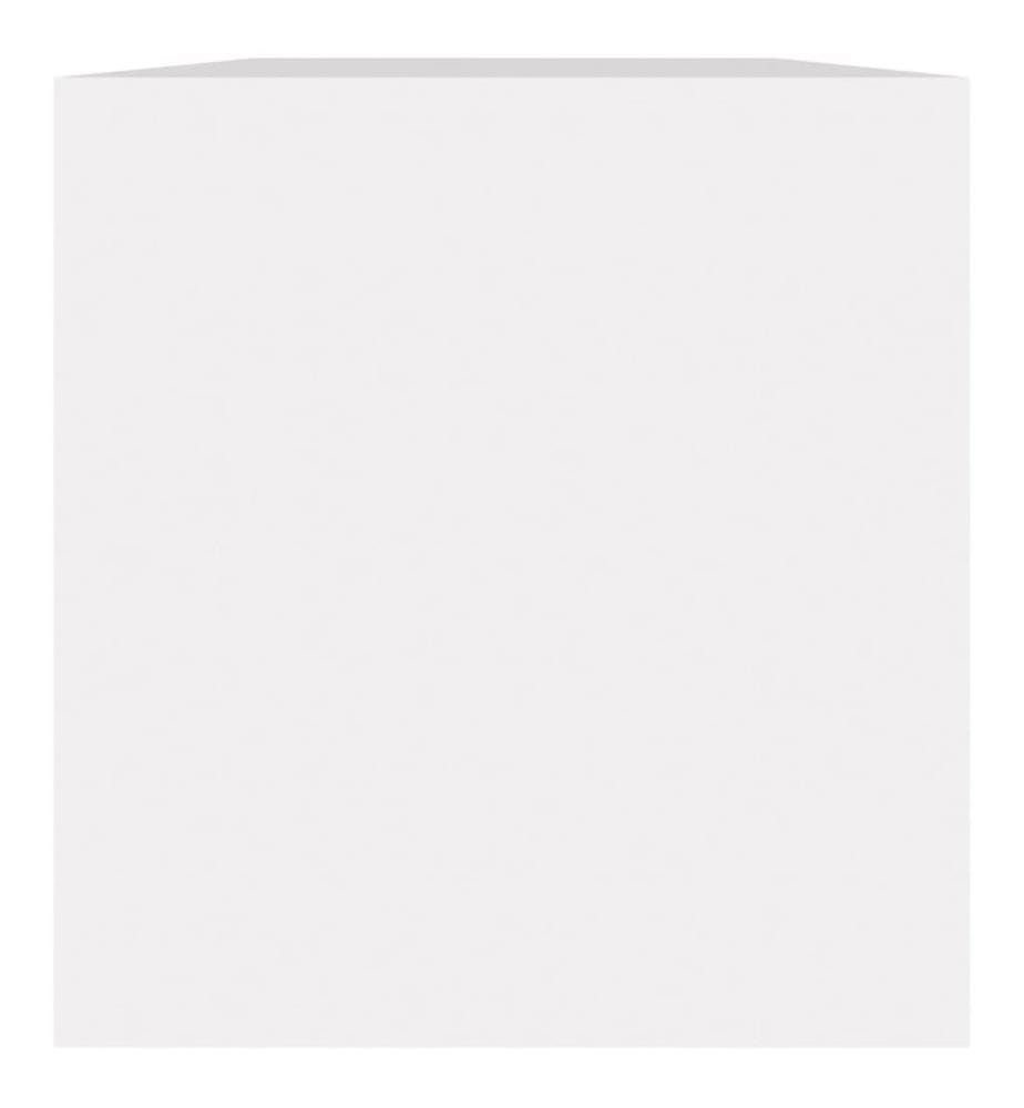 Boîte de rangement vinyles Blanc 71x34x36 cm Bois d'ingénierie