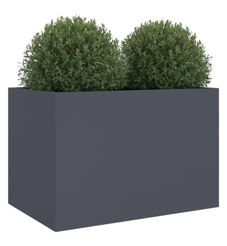 Pflanzkübel Anthrazit 62x47x46 cm Stahl