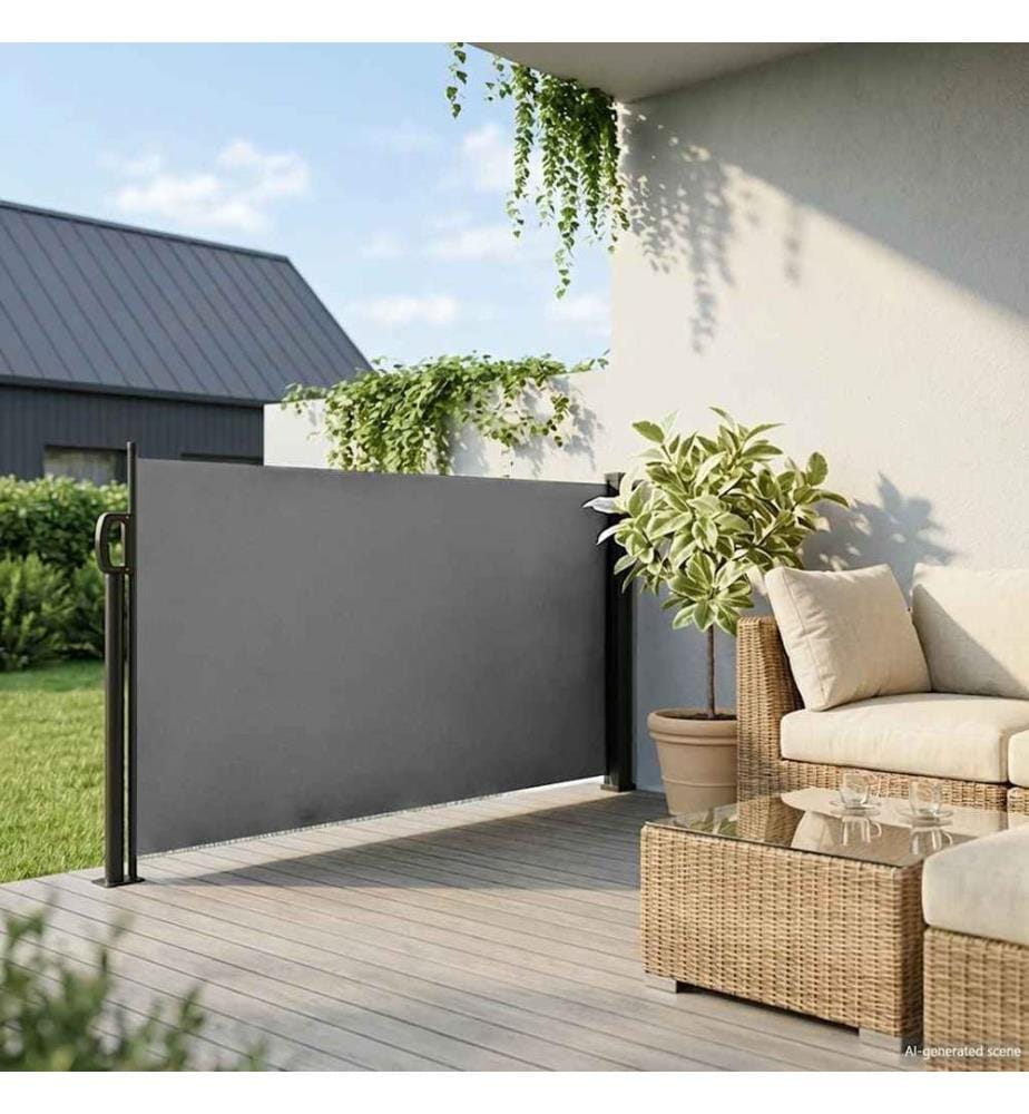 Ausziehbare Seitenmarkise Anthrazit 120x500 cm