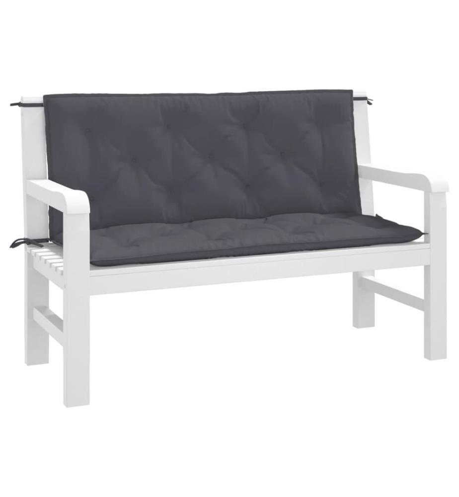 Gartenbank-Auflagen 2 Stk. Anthrazit 120x50x7 cm Oxford-Gewebe