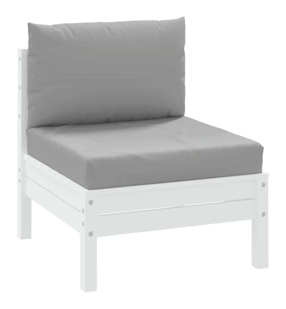 Palettenkissen 2-tlg. Grau Oxford-Gewebe