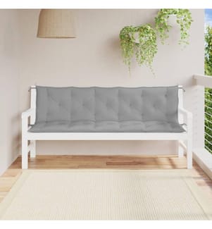 Gartenbank-Auflagen 2 Stk. Grau 180x50x7 cm Oxford-Gewebe