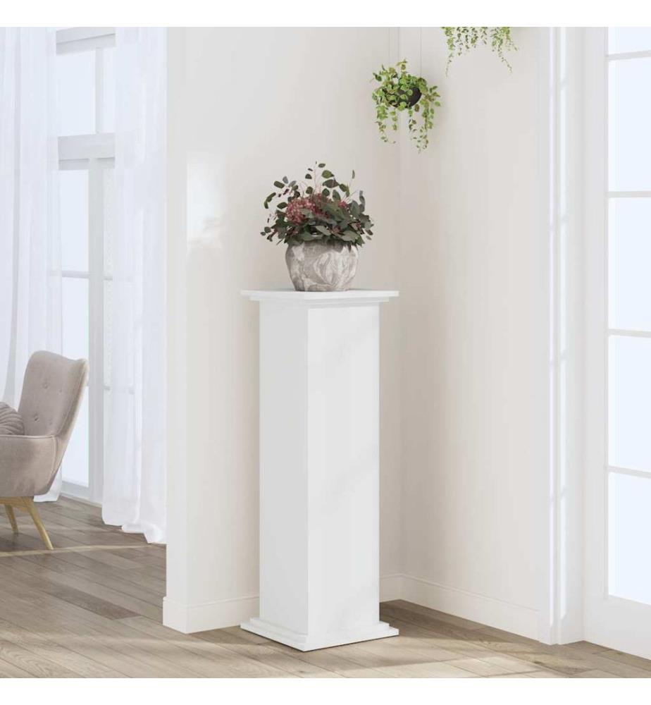 Supporto per piante bianco 33x33x100 cm legno d'ingegneria