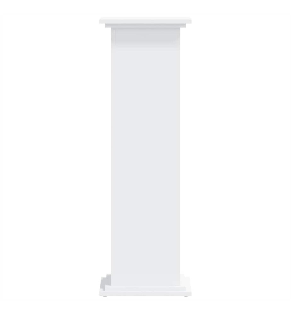 Supporto per piante bianco 33x33x100 cm legno d'ingegneria