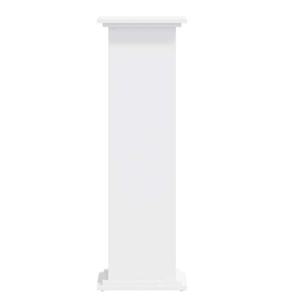 Supporto per piante bianco 33x33x100 cm legno d'ingegneria