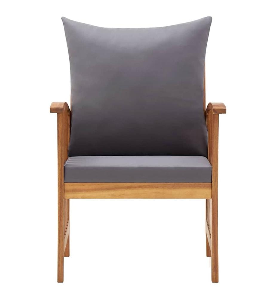 Chaises de jardin avec coussins lot de 2 Bois d'acacia massif