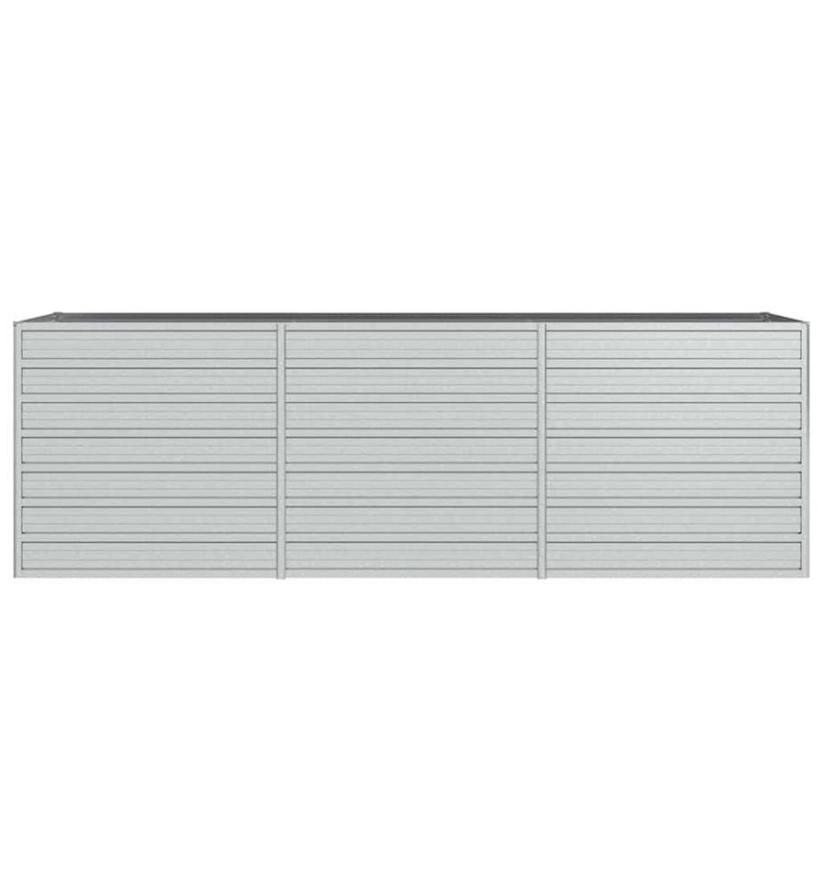 Garten-Hochbeet 240x80x77 cm Verzinkter Stahl Silbern