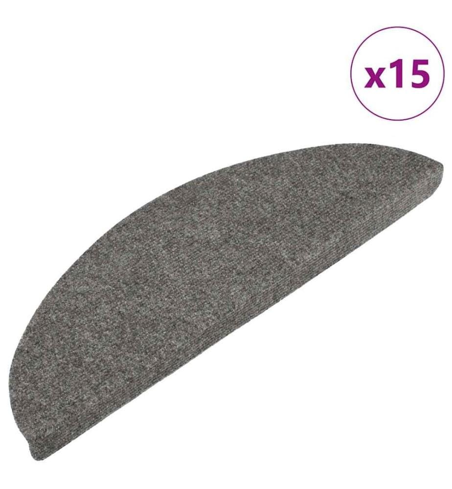 Stufenmatten Selbstklebend 15 Stk. 56x17x3 cm Grau