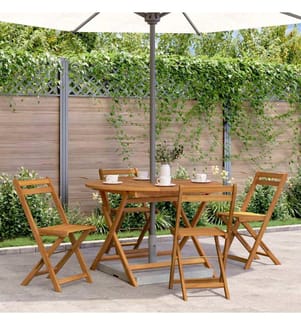 Table pliable de jardin 110 cm Bois d'acacia massif
