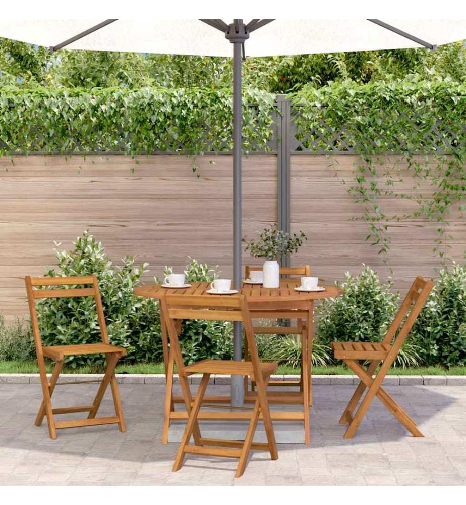 Table pliable de jardin 110 cm Bois d'acacia massif