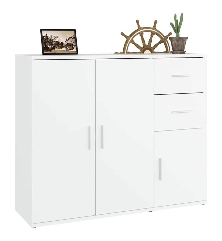 Buffet Blanc 91x29,5x75 cm Bois d'ingénierie