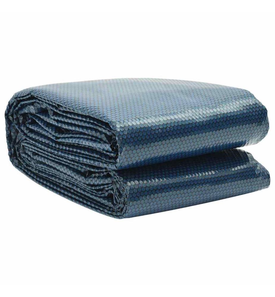 Film solare per piscina galleggiante PE 400x200 cm Nero e blu