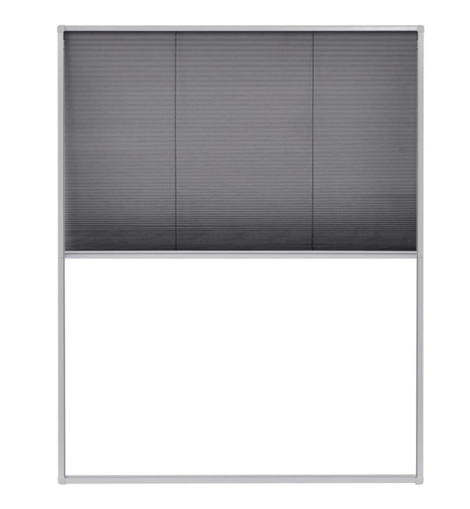 Insektenschutz-Plissee für Fenster Aluminium 80 x 100 cm