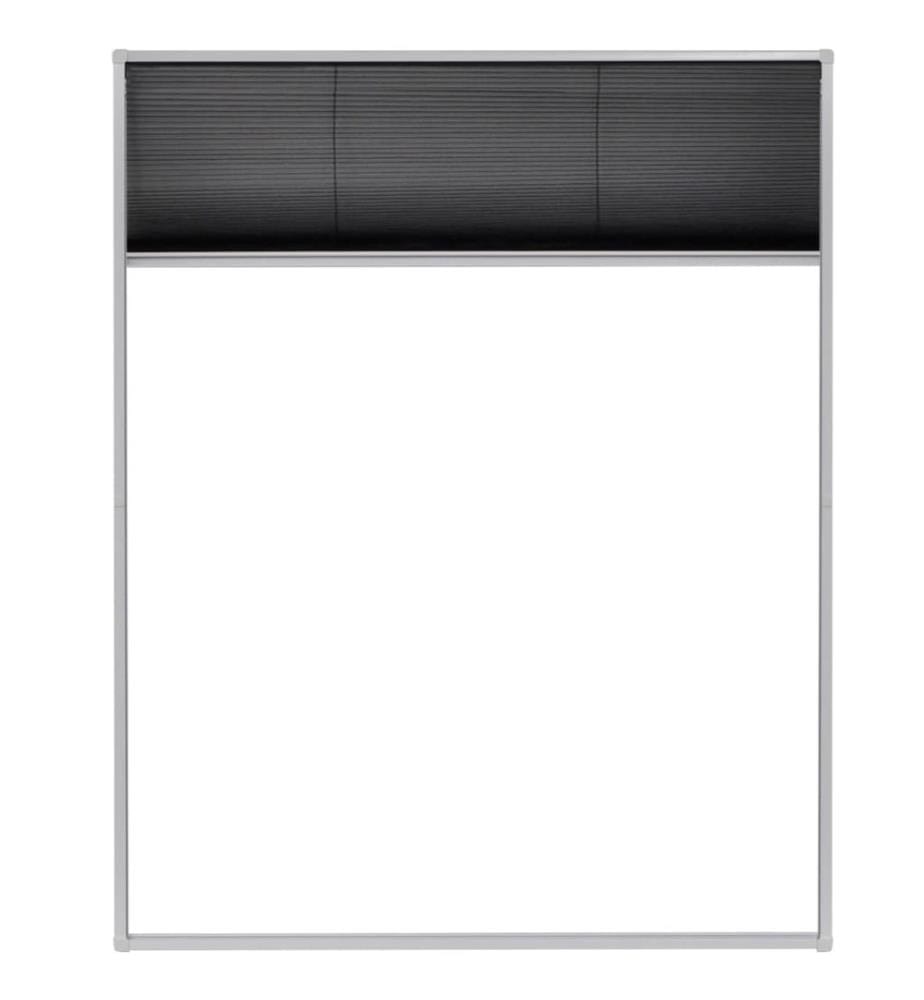 Insektenschutz-Plissee für Fenster Aluminium 80 x 100 cm