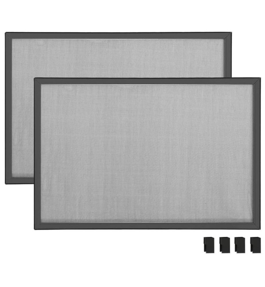 Ausziehbarer Insektenschutz für Fenster Anthrazit (75-143)x50cm