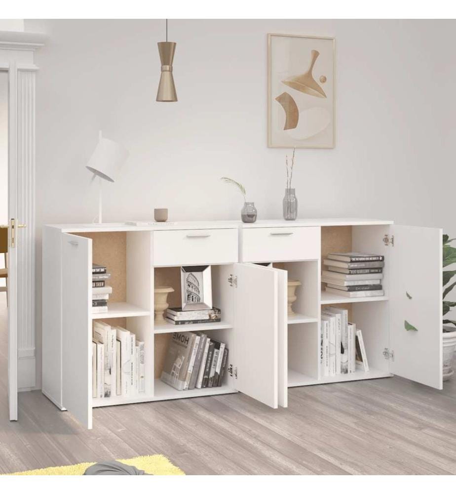 Buffet Bianco 160x36x75 cm Agglomerato