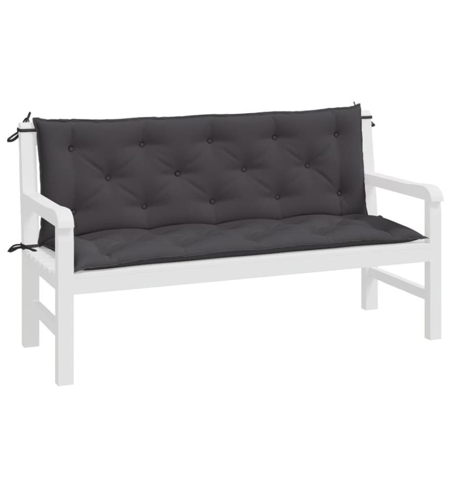 Gartenbank-Auflagen 2 Stk. Anthrazit 150x50x7 cm Oxford-Gewebe