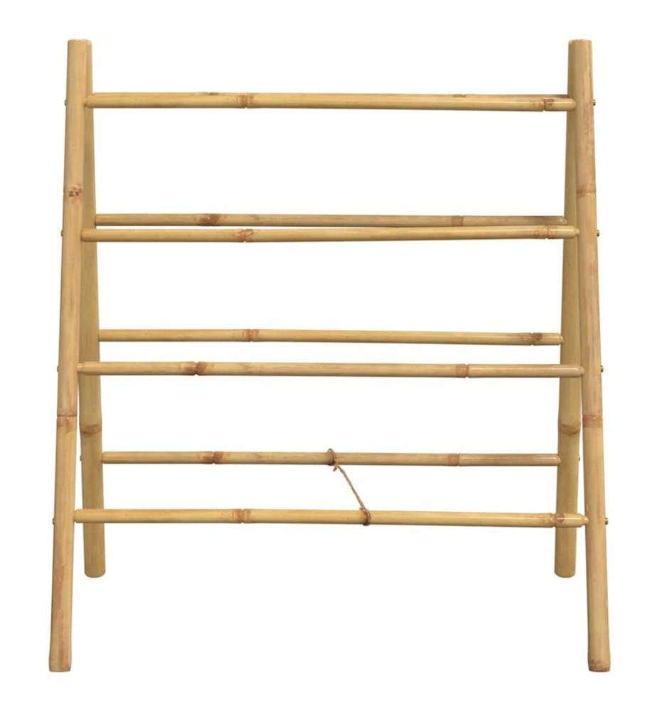Doppel-Handtuchleiter mit 4 Sprossen 90x50x100 cm Bambus