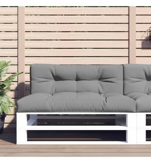 Palettenkissen Grau 120x40x12 cm Stoff