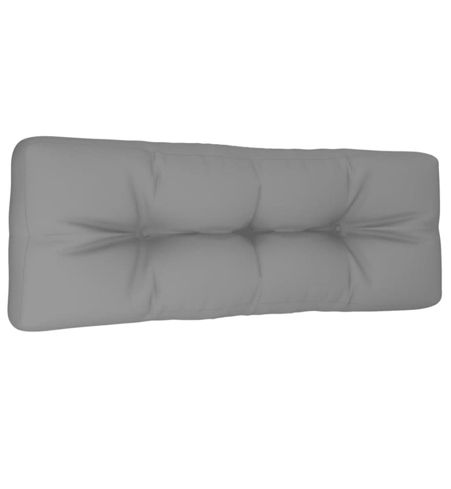 Palettenkissen Grau 120x40x12 cm Stoff