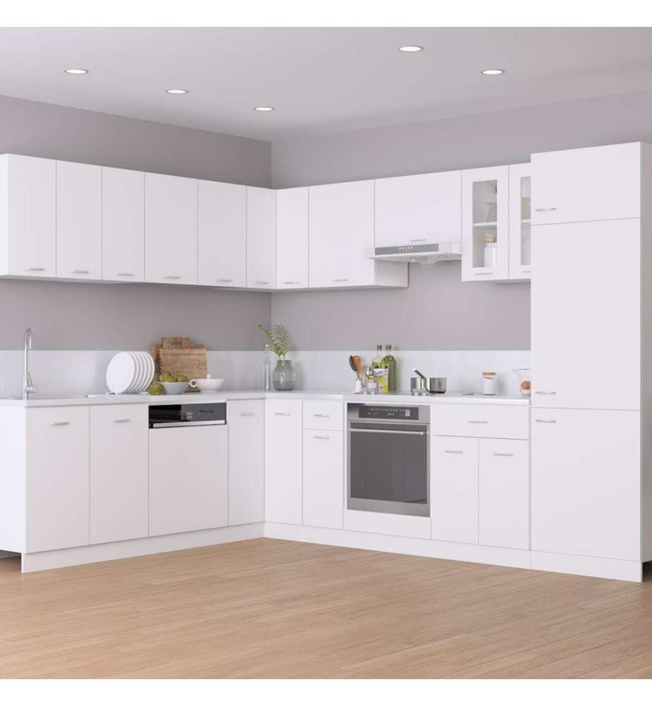Vetrina sospesa "Lyon" Bianco 60 x 31 x 60 cm Legno d'ingegneria