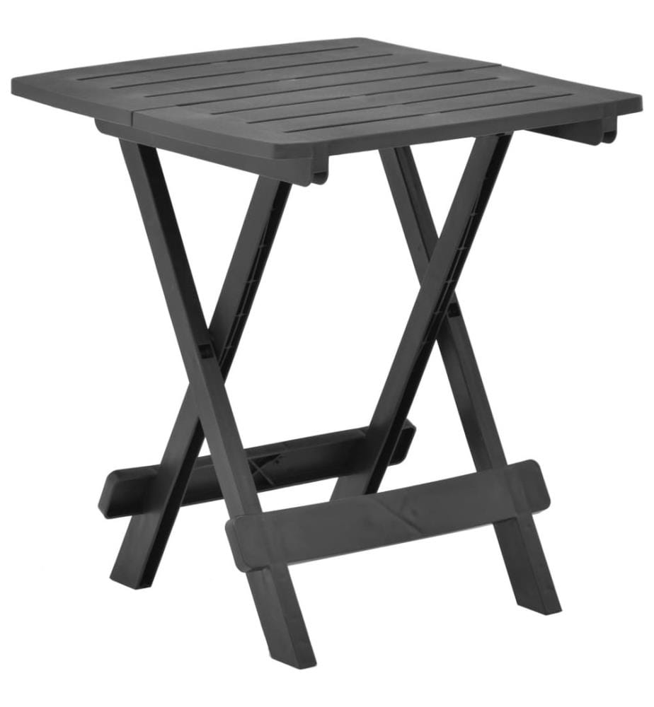Table pliable de jardin anthracite 45x43x50 cm plastique
