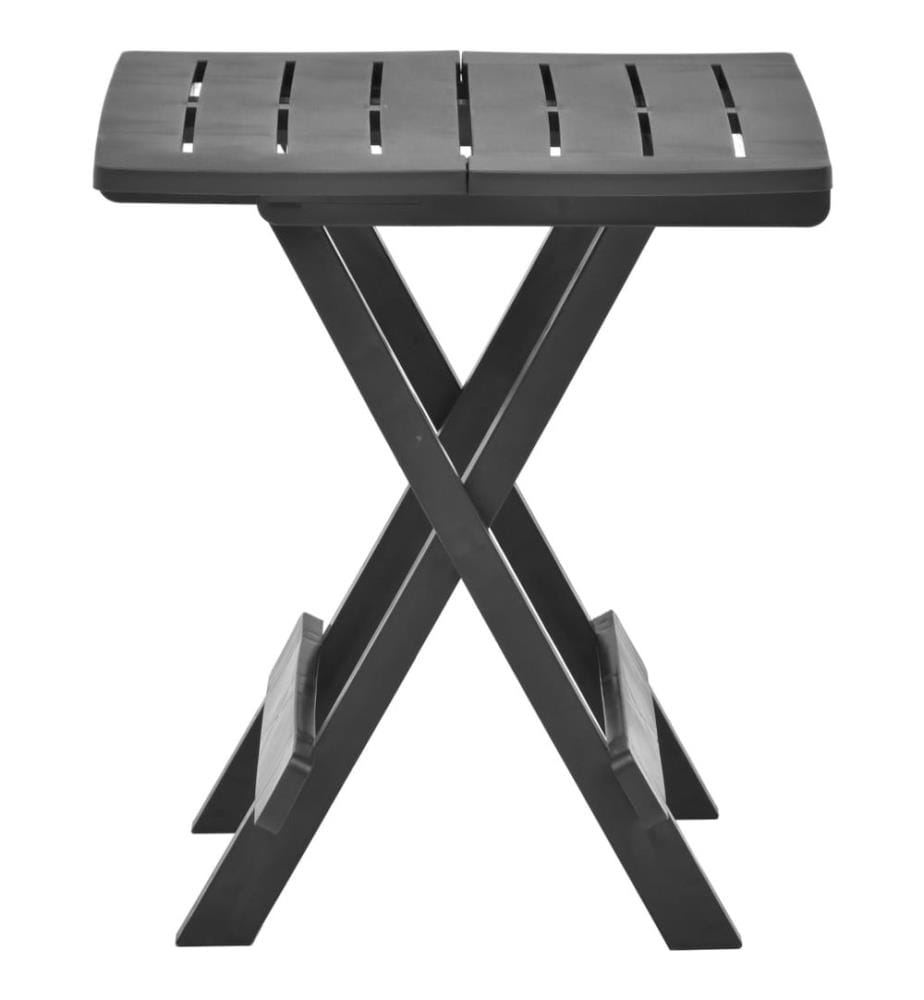 Table pliable de jardin anthracite 45x43x50 cm plastique