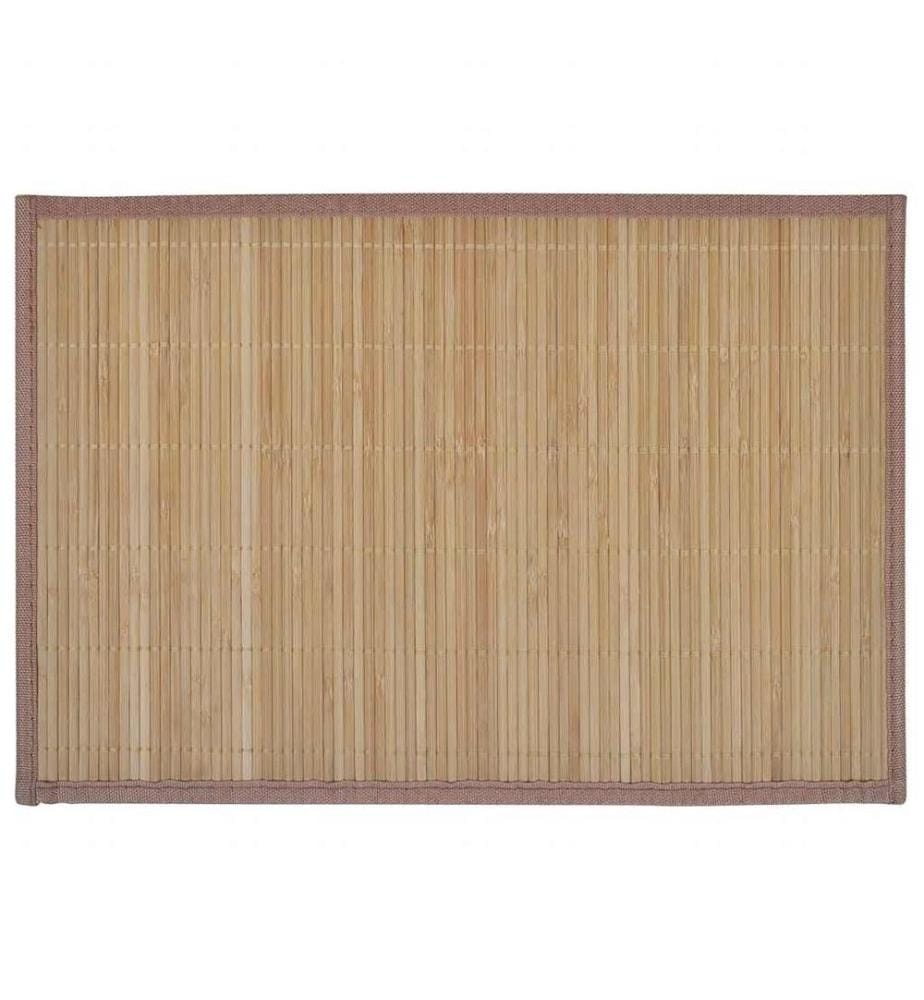 6 Bambus-Platzdeckchen 30 x 45 cm Braun