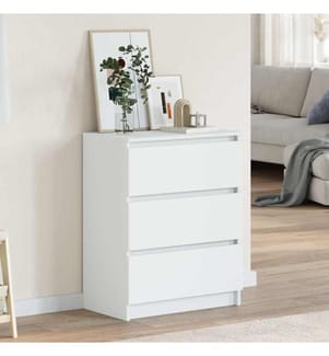 Buffet Blanc 60x35x76 cm Bois d'ingénierie