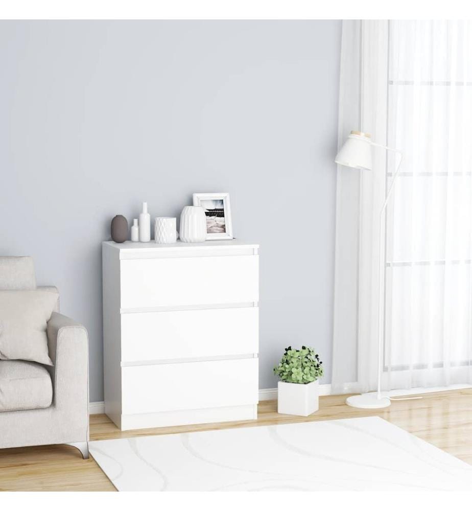 Buffet Blanc 60x35x76 cm Bois d'ingénierie