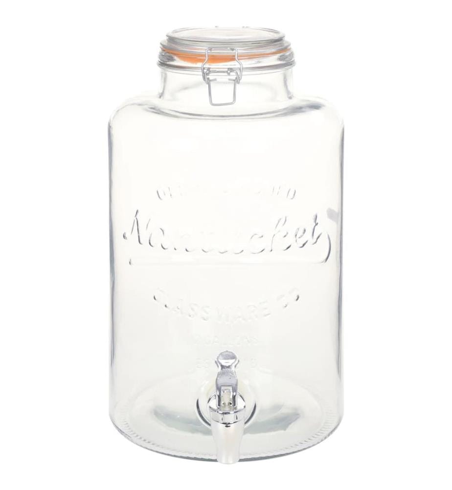 Wasserspender XXL mit Zapfhahn Transparent 8 L Glas