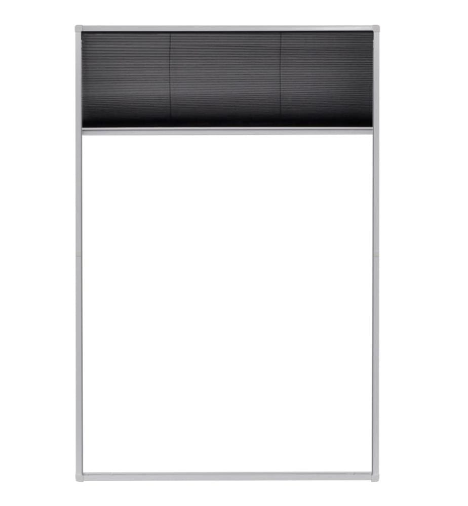Insektenschutz-Plissee für Fenster Aluminium 80 x 120 cm