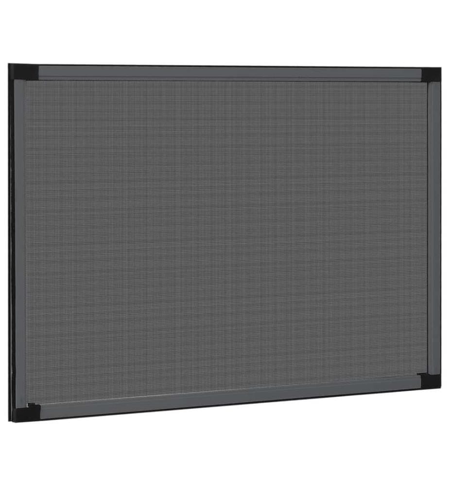 Teleskop-Fliegengitter für Fenster Anthrazit (100-193)x75 cm