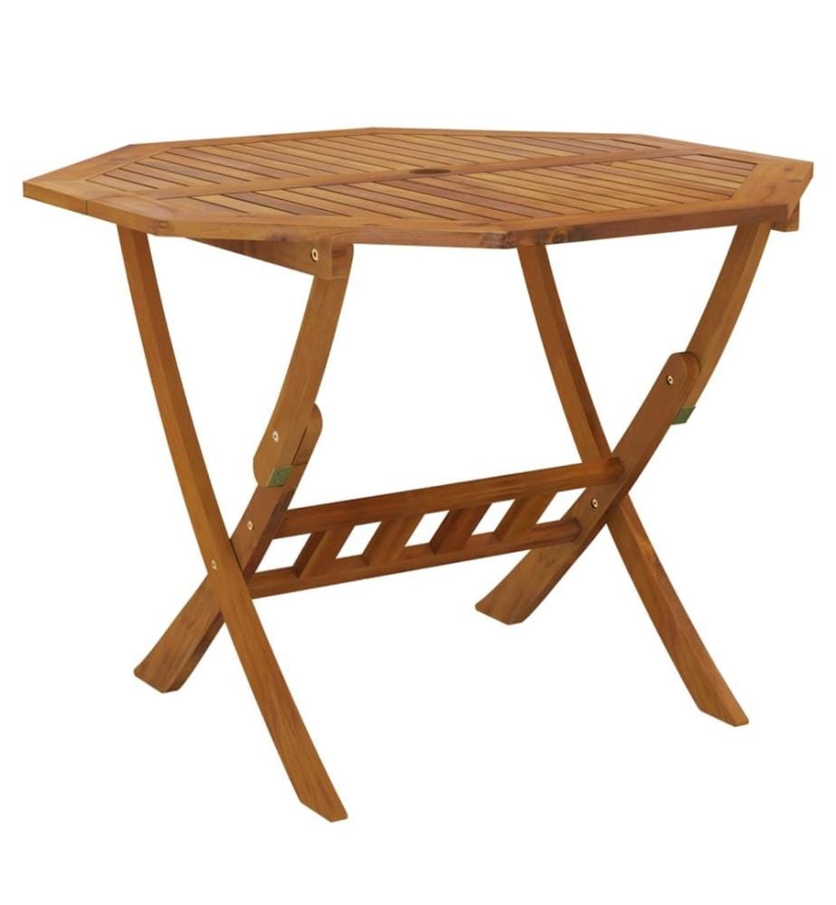 Table pliable de jardin 90x75 cm Bois d'acacia solide
