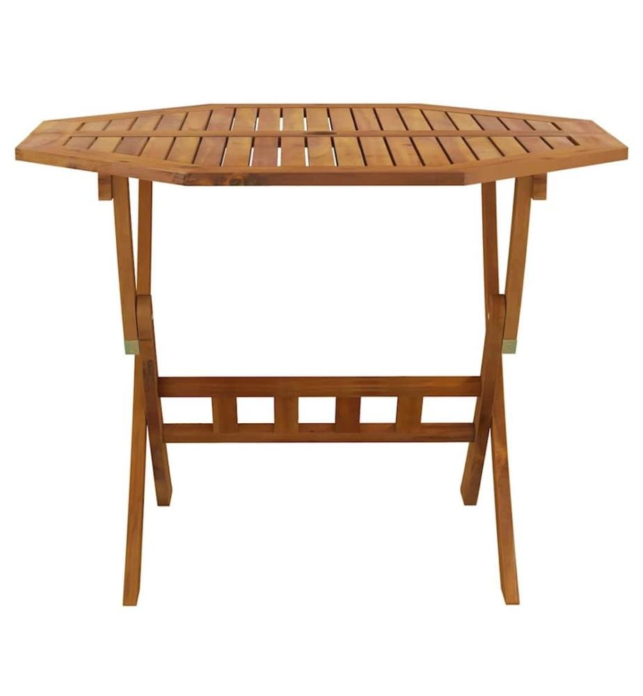 Table pliable de jardin 90x75 cm Bois d'acacia solide