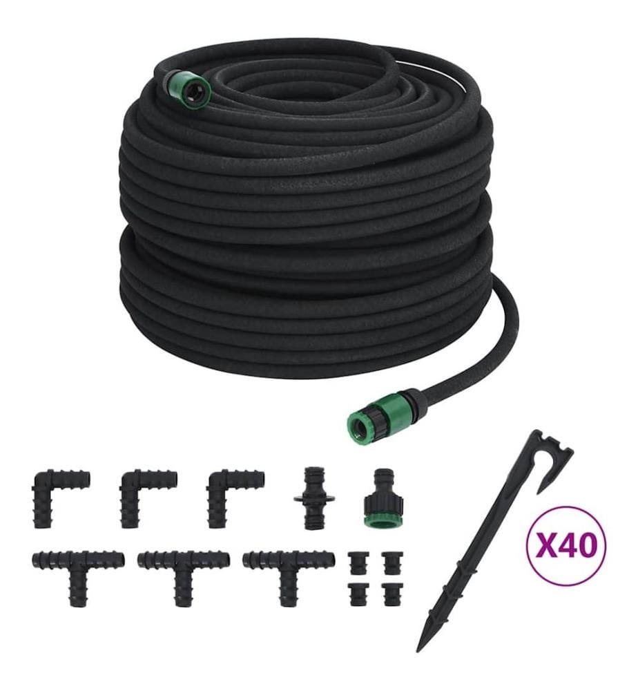 Tropfschlauch Schwarz 0,6" 100 m Gummi