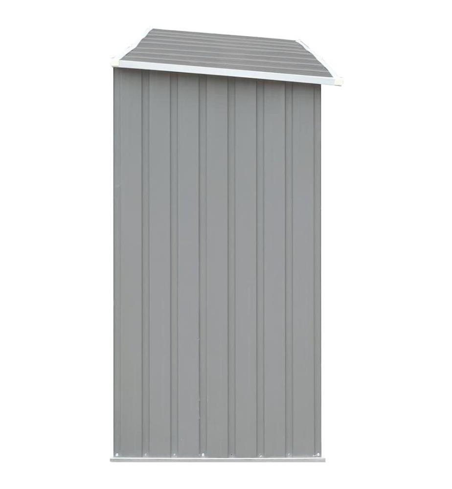 Brennholzlager aus verzinktem Stahl 330x84x152 cm Grau
