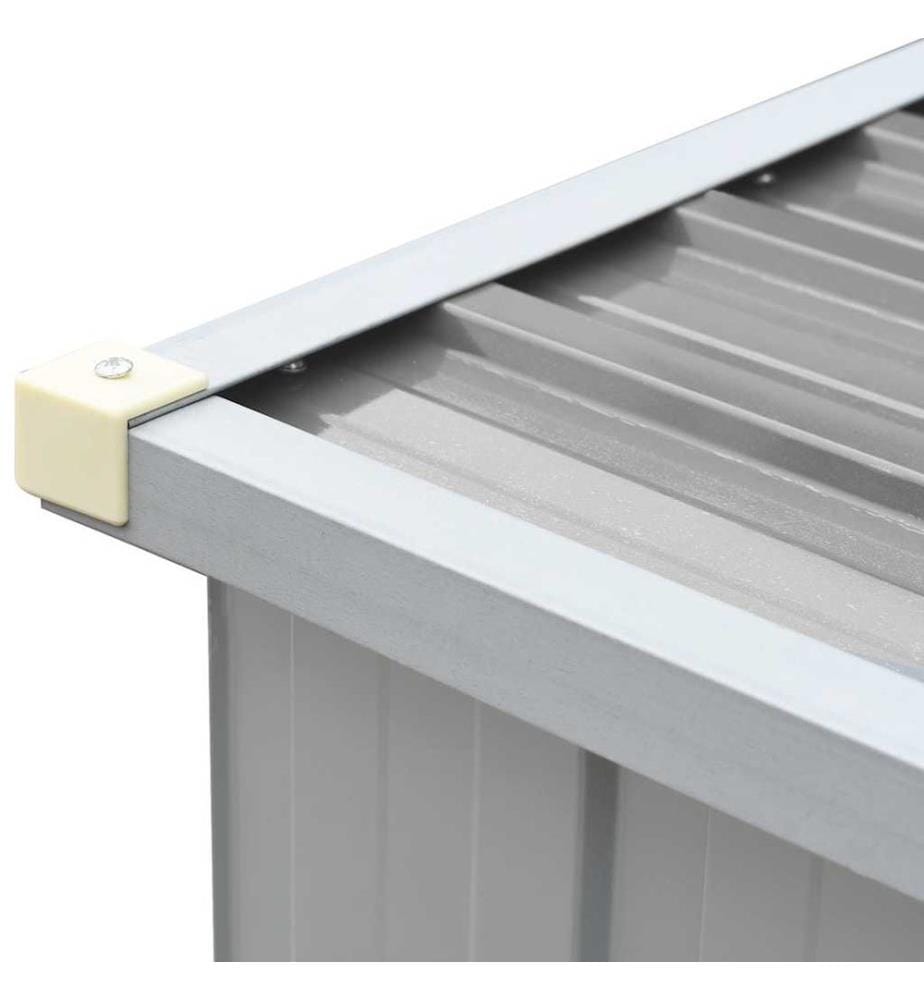 Brennholzlager aus verzinktem Stahl 330x84x152 cm Grau
