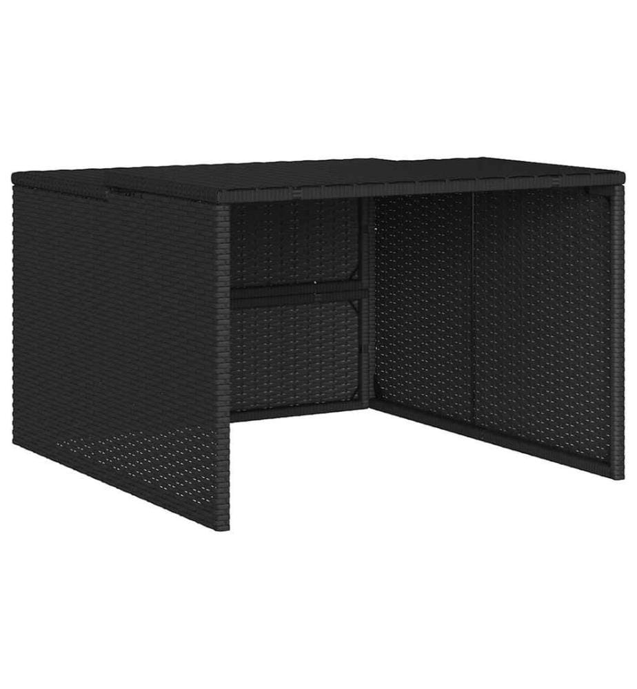 Mähroboter-Garage Schwarz 86x90x52/57 cm Poly Rattan