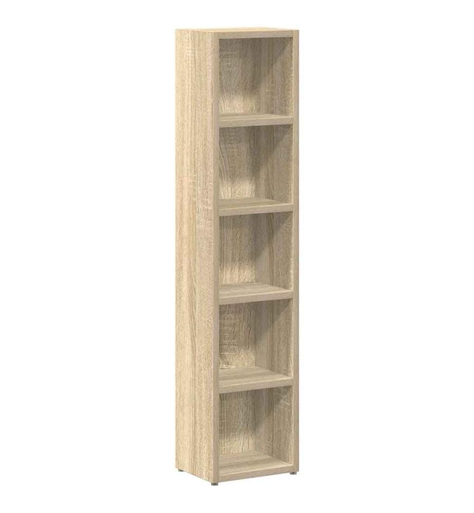 Armoires à CD 2 pcs Chêne sonoma 21x16x93,5 cm Aggloméré