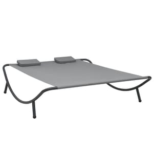 Chaise longue d'extérieur Tissu Anthracite