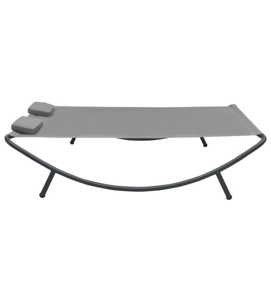Chaise longue d'extérieur Tissu Anthracite