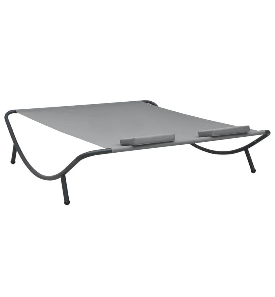 Chaise longue d'extérieur Tissu Anthracite