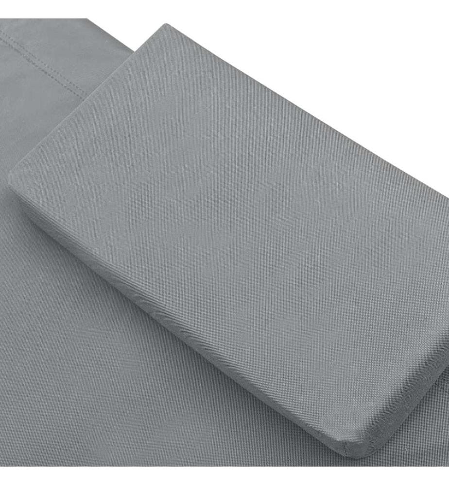 Chaise longue d'extérieur Tissu Anthracite
