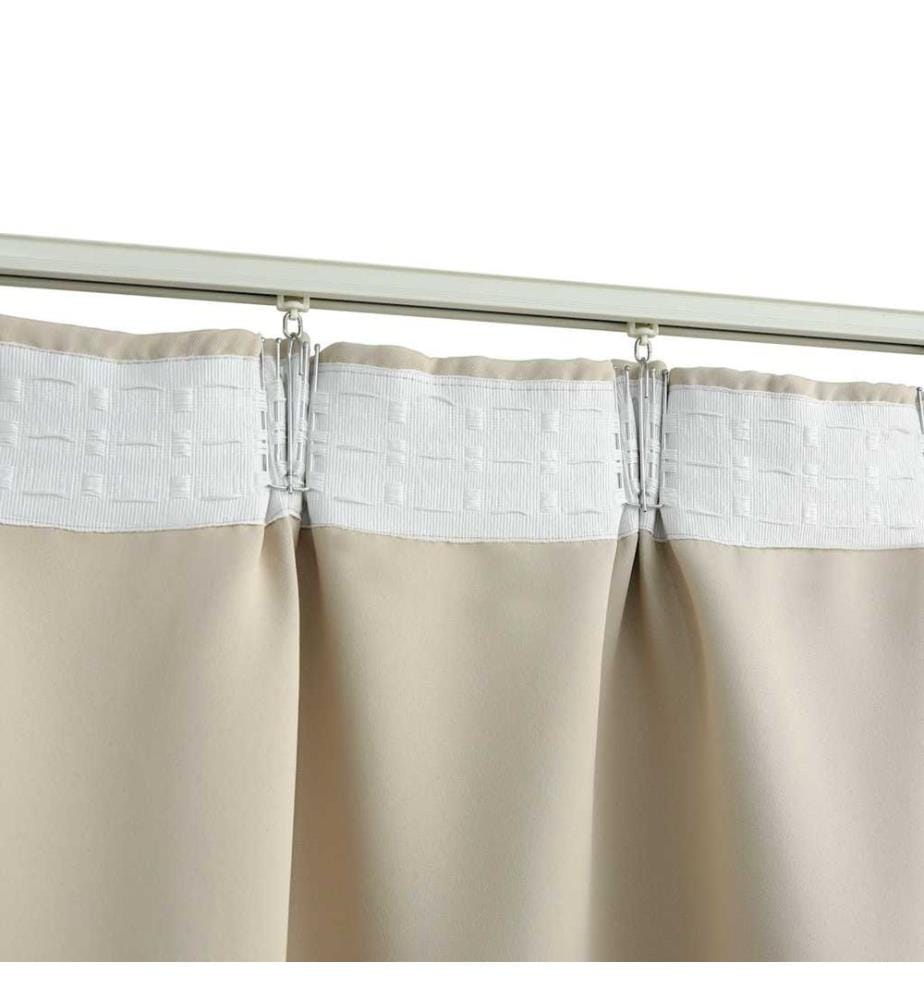 Verdunkelungsvorhang mit Haken Beige 290 x 245 cm