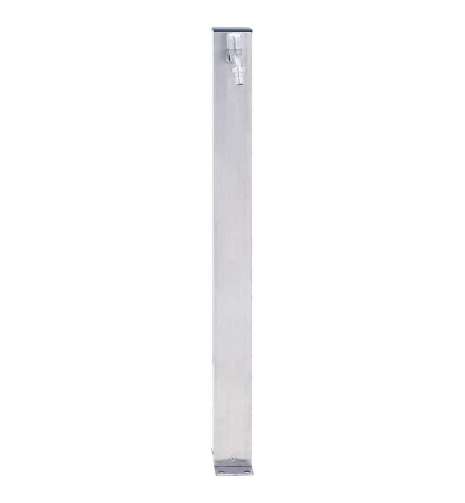 Wassersäule für den Garten 80 cm Edelstahl Quadratisch