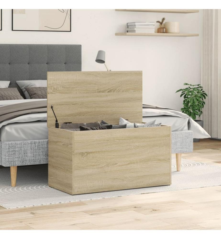 Coffre de rangement Chêne sonoma 84x42x46 cm Bois d'ingénierie