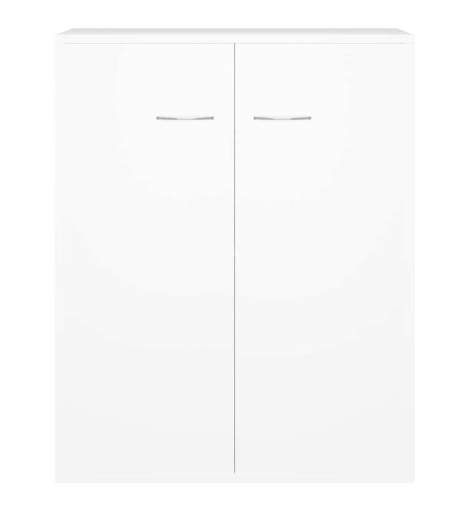 Buffet blanc 60x30x75 cm bois d'ingénierie